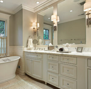 Haas Cabinets in a newly furnished bathroom vanity in Matthews  